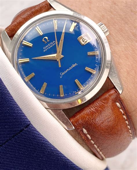 omega seamaster blue dial chronograph|omega seamaster blue dial vintage.